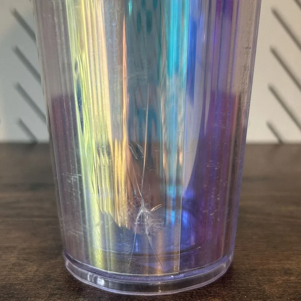 Starbucks 2020 Iridescent Diamond Unicorn Venti Tumbler Cold Cup Dome 24oz READ